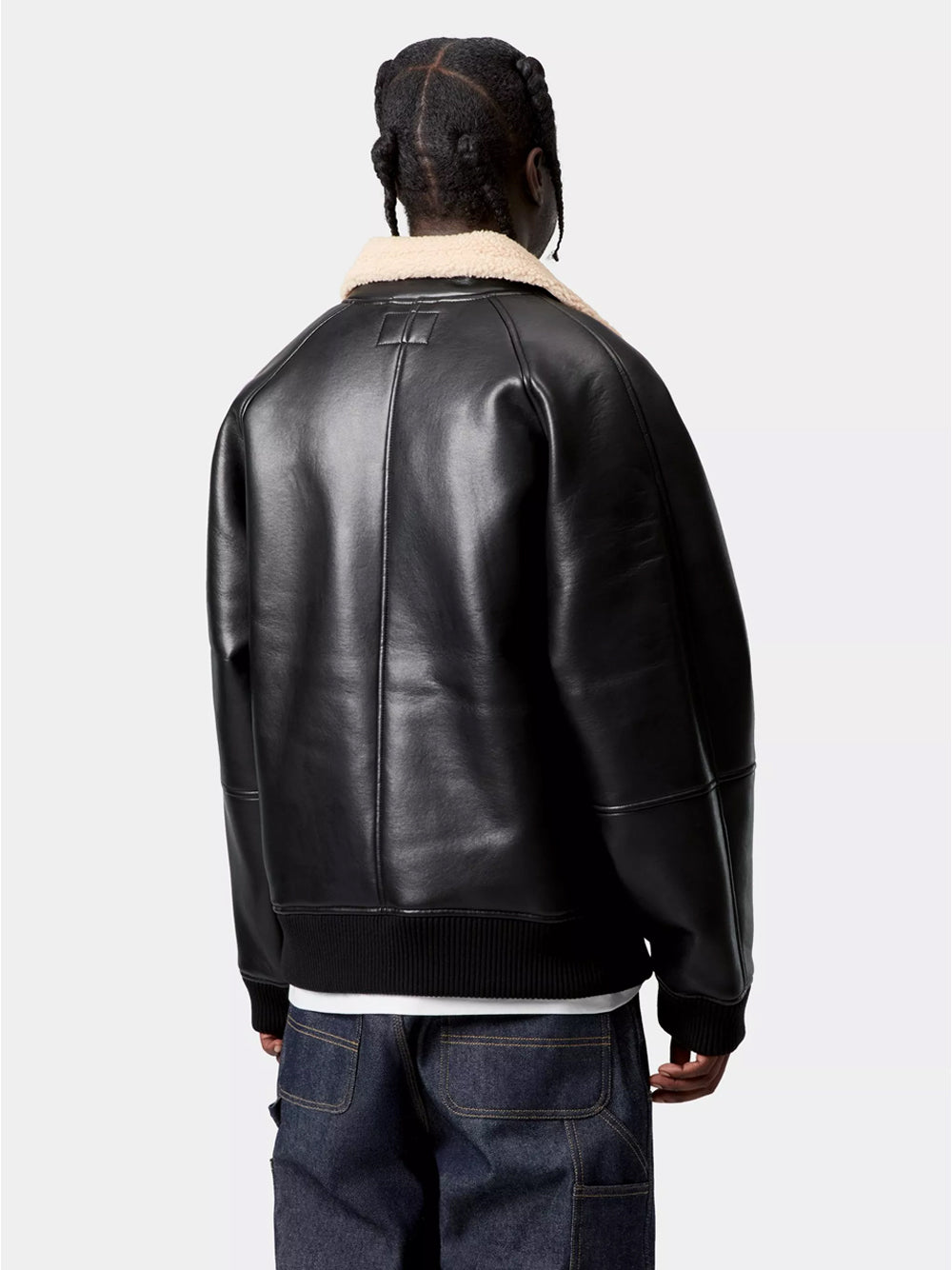 CARHARTT WIP-SHEPTON JACKET-I035974 1LMXX BLACK/NATURAL