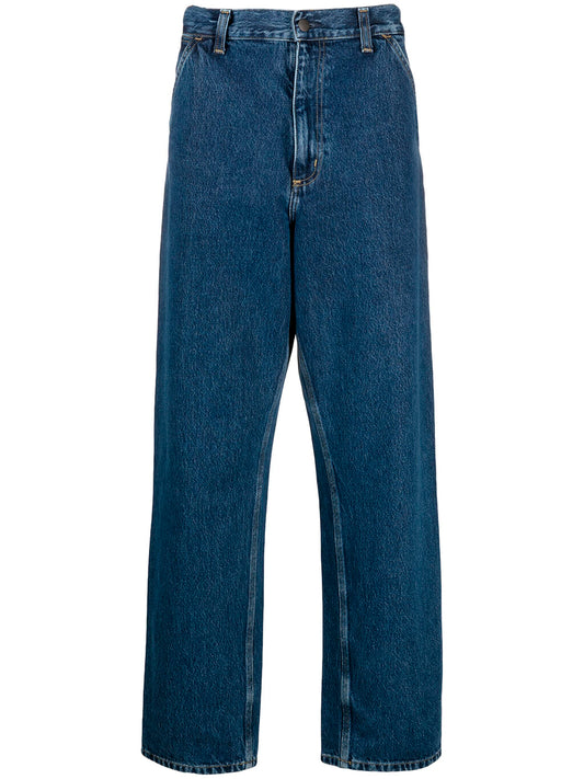 CARHARTT WIP-SINGLE KNEE PANT-I032024 BLUE STONE WASHED