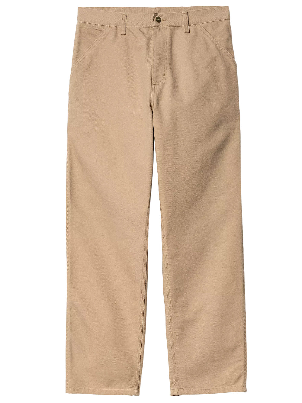 CARHARTT WIP-SINGLE KNEE PANT-I035559 07E5F DUSTY H BROWN/CHALK WASH