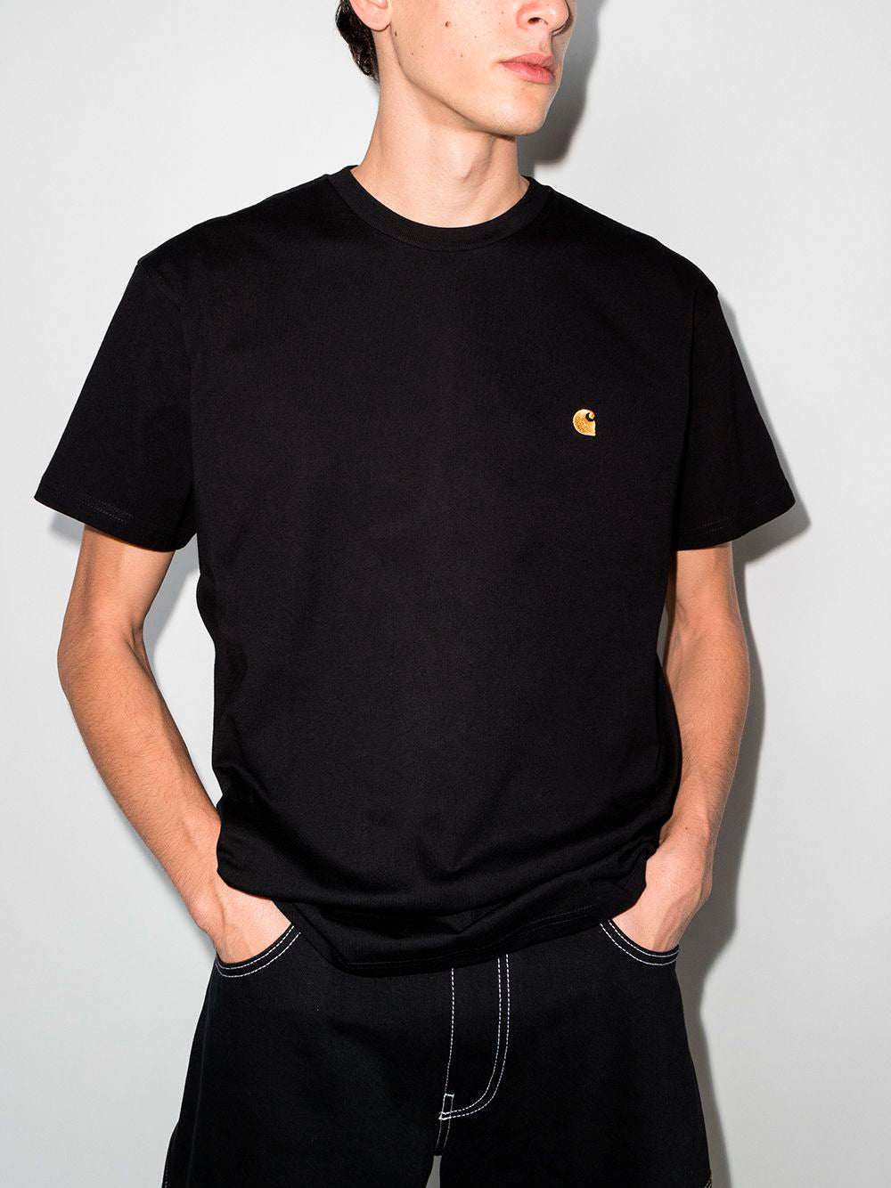 CARHARTT WIP-S/S CHASE T-SHIRT-I026391 00FXX BLACK/GOLD