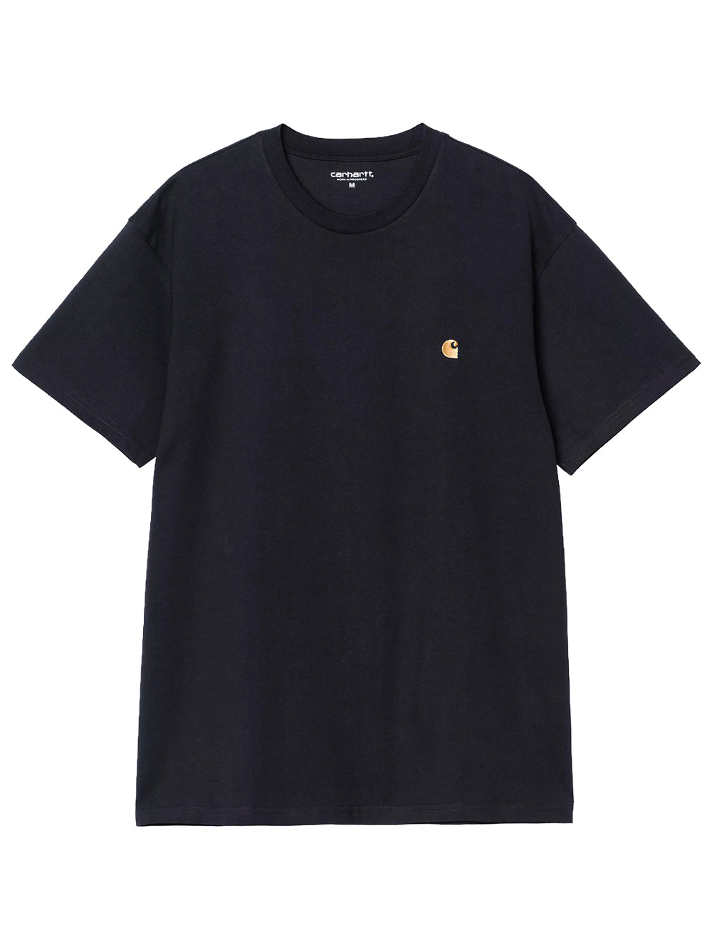 CARHARTT WIP-S/S CHASE T-SHIRT-I026391 00HXX DARK NAVY/GOLD