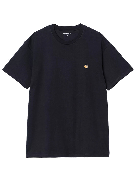 CARHARTT WIP-S/S CHASE T-SHIRT-I026391 00HXX DARK NAVY/GOLD