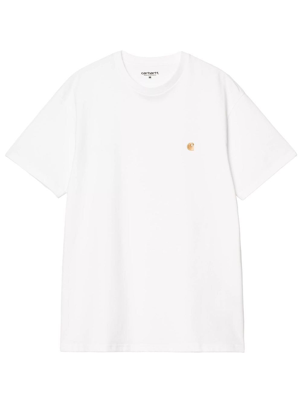 CARHARTT WIP-S/S CHASE T-SHIRT-I026391 00RXX WHITE/GOLD