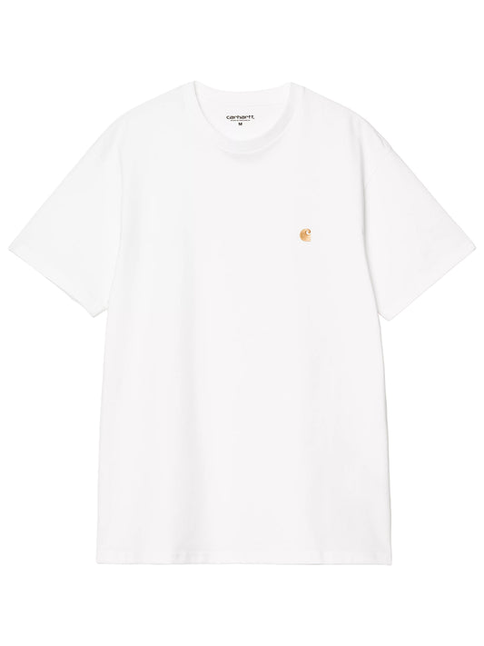 CARHARTT WIP-S/S CHASE T-SHIRT-I026391 00RXX WHITE/GOLD