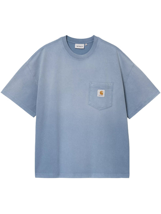 CARHARTT WIP-S/S HUDSON POCKET T-SHIRT-I035140 1YI5F SORRENT/CHALK WASH
