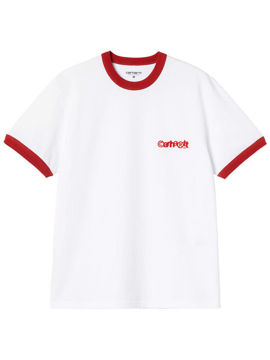 CARHARTT WIP-S/S IP RINGER T-SHIRT-I036267 3QDXX WHITE/RED/RED