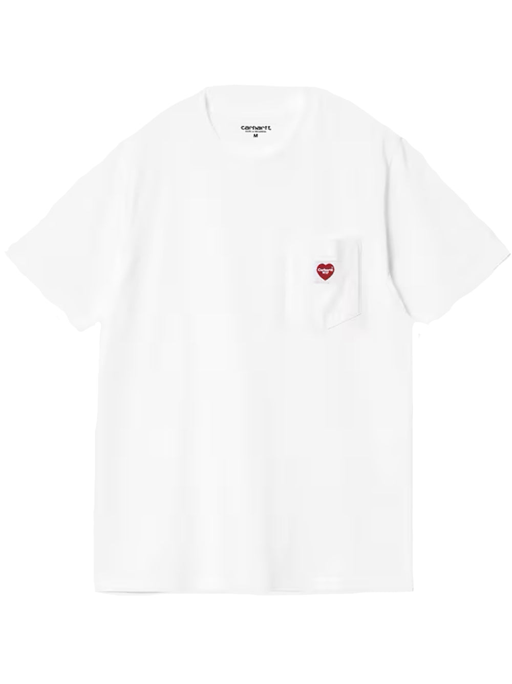 CARHARTT WIP-S/S POCKET HEART T-SHIRT-I032128 1WZXX WHITE/RED