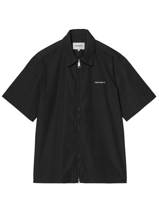 CARHARTT WIP-S/S POSTAL ZIP SHIRT-I036189 K02XX BLACK/WAX