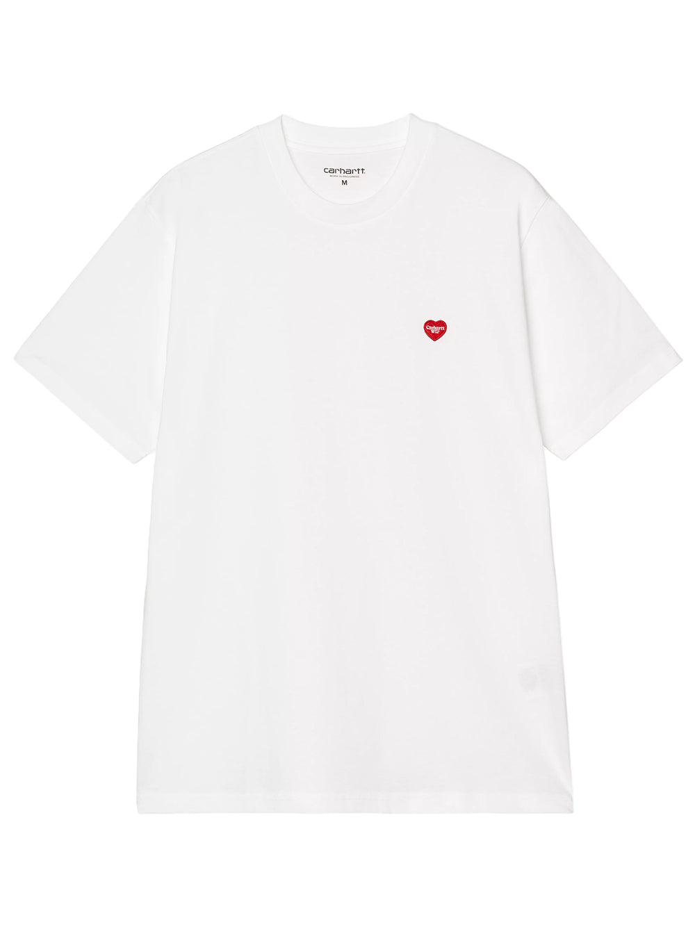 CARHARTT WIP-S/S SMALL HEART T-SHIRT-I037116 1WZXX WHITE/RED