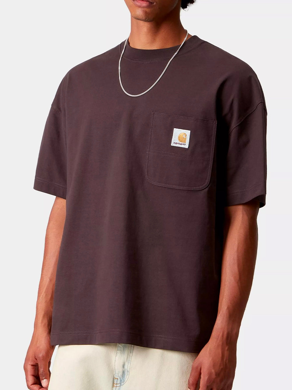 CARHARTT WIP-S/S WORK POCKET T-SHIRT-I035523 33HXX PALISANDER