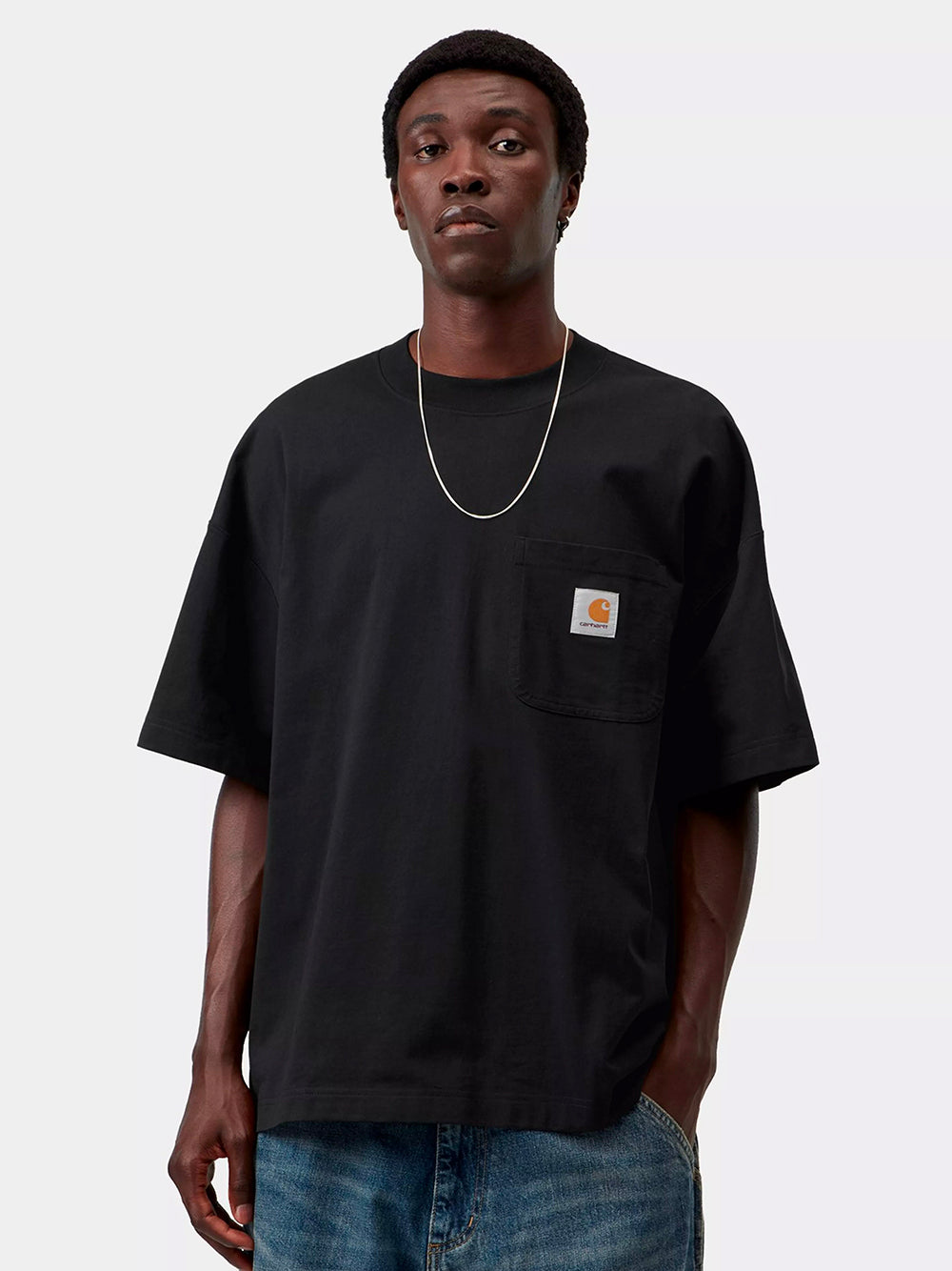 CARHARTT WIP-S/S WORK POCKET T-SHIRT-I037015 89XX BLACK