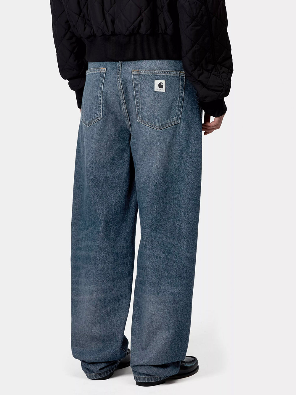 CARHARTT WIP-W` ARIN PANT-I035881 014L BLUE/DARK USED WASH