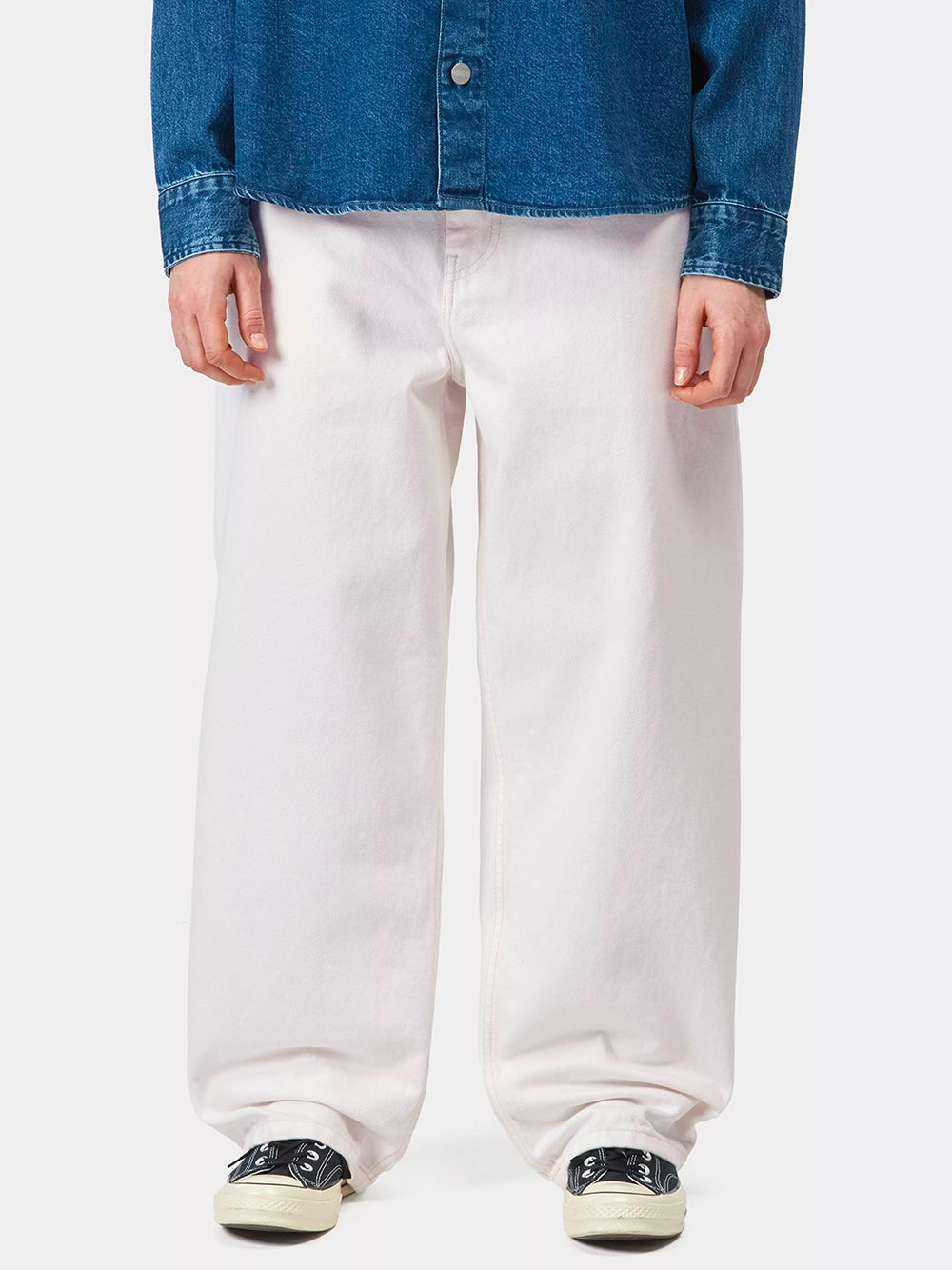 CARHARTT WIP-W` BRANDON PANT-I035892 0202 WHITE RINSED