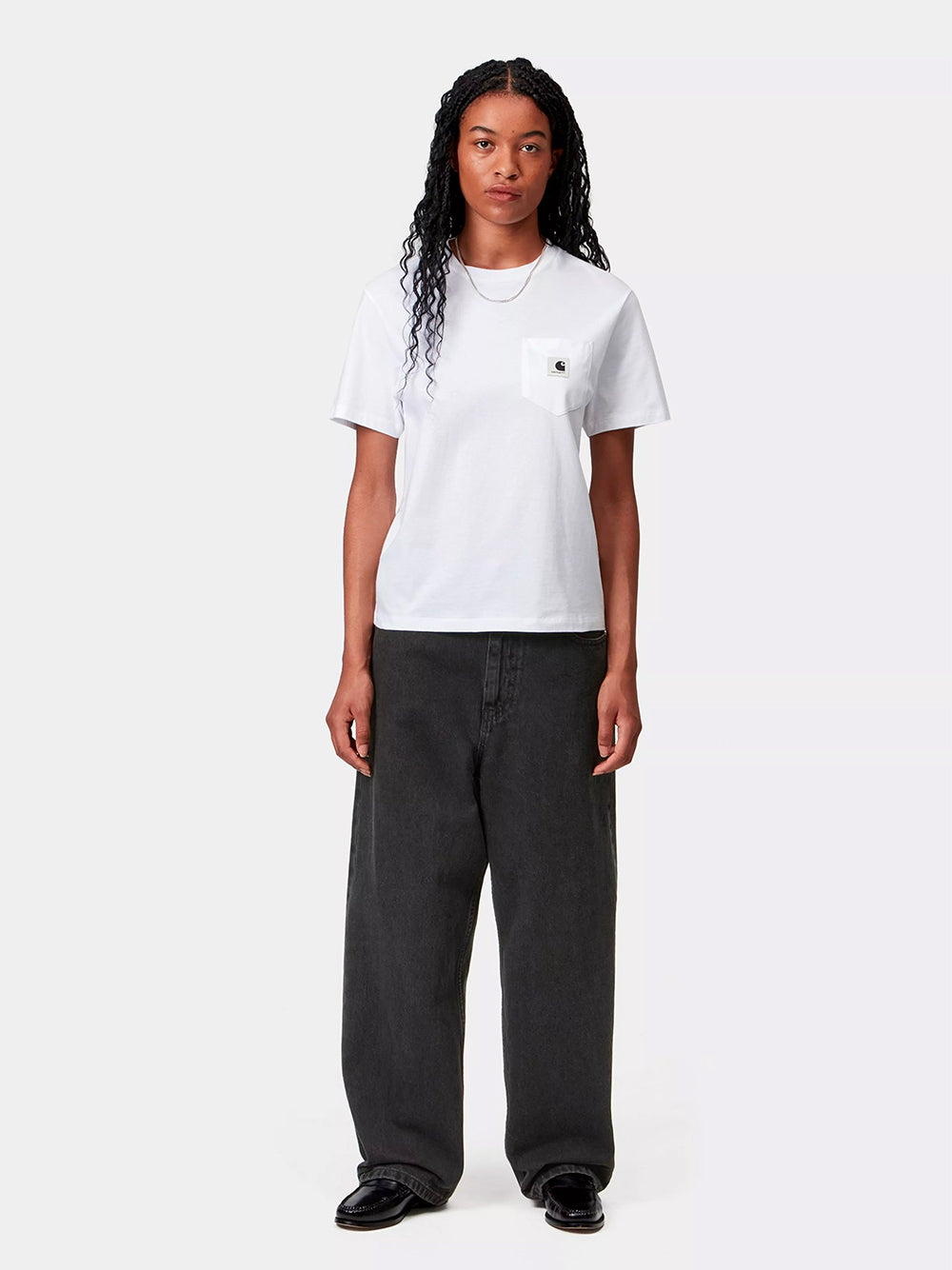 CARHARTT WIP-W` BRANDON PANT-I035892 8906 BLACK STONE WASHED – La