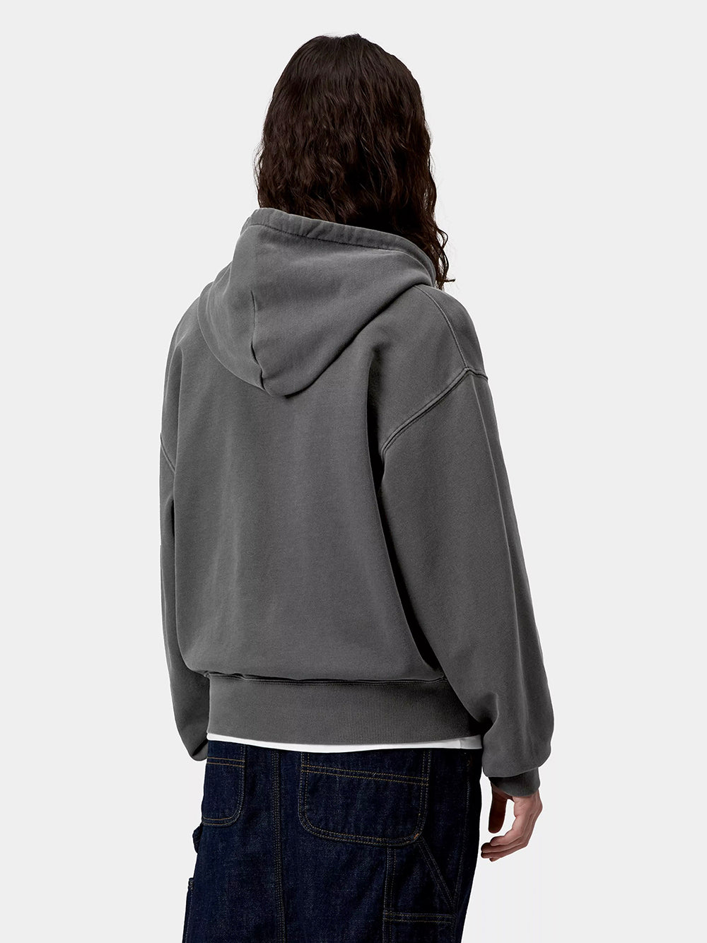 CARHARTT WIP-W` HOODED NELSON JACKET-I033830 89GD BLACK GARMENT DYED