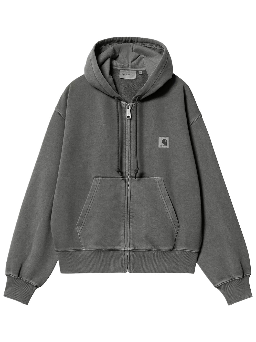CARHARTT WIP-W` HOODED NELSON JACKET-I033830 89GD BLACK GARMENT DYED