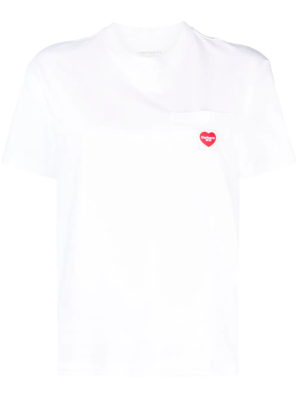 CARHARTT WIP-W` S/S POCKET HEART T-SHIRT-I032180 1WZXX WHITE/RED