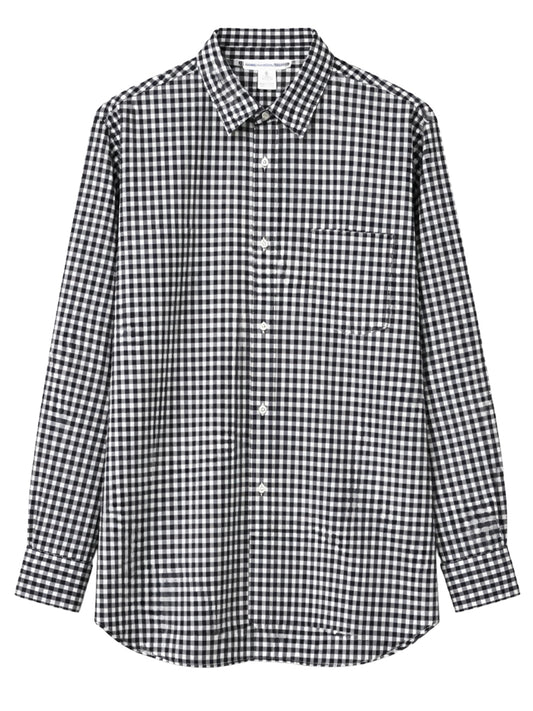 COMME DES GARÇONS-CHECK SHIRT-FZ.B010.PER 1 BLACK/WHITE