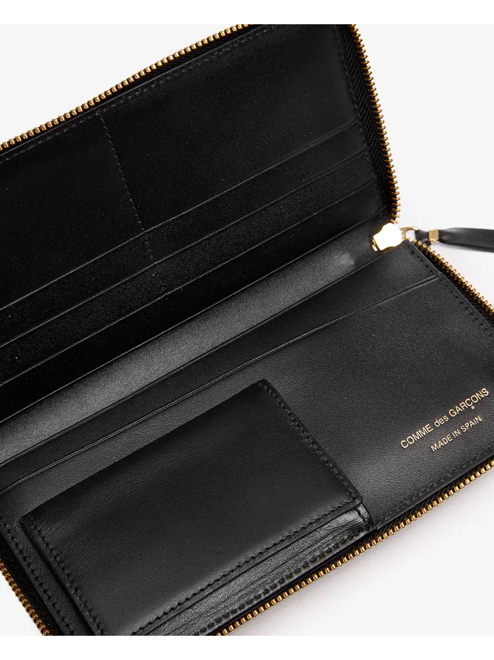 COMME DES GARÇONS WALLET-CLASSIC LEATHER FULL ZIP AROUND WALLET-SA0110 800 BLACK