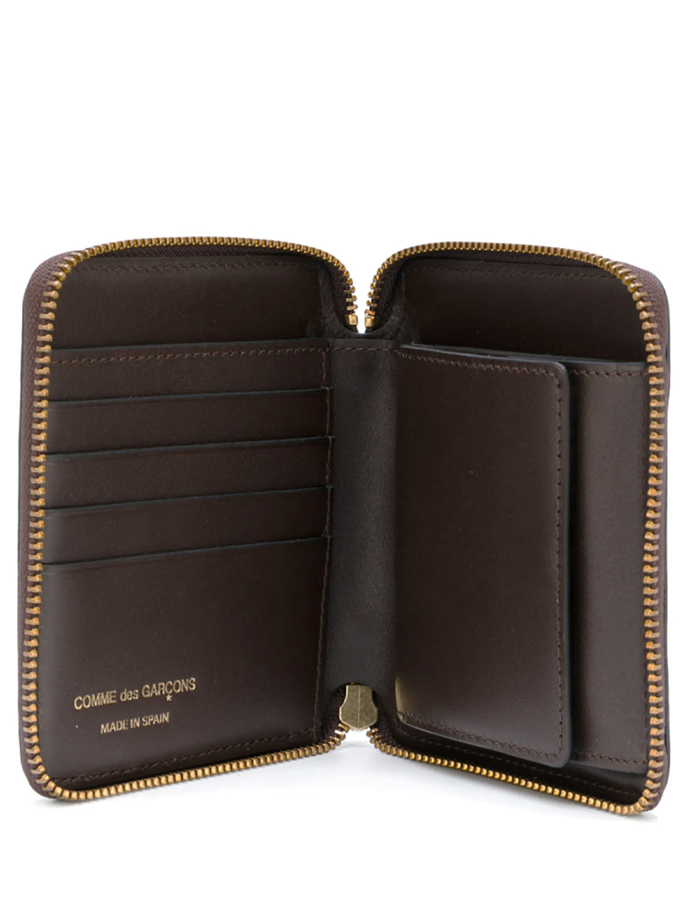 COMME DES GARÇONS WALLET-CLASSIC LEATHER FULL ZIP AROUND WALLET-SA2100 801 MARRON