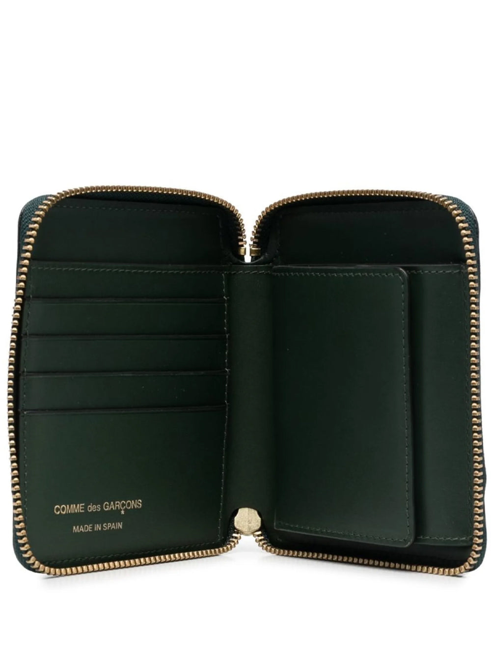 COMME DES GARÇONS WALLET-CLASSIC LEATHER FULL ZIP AROUND WALLET-SA2100 BGRN BOTTLE GREEN
