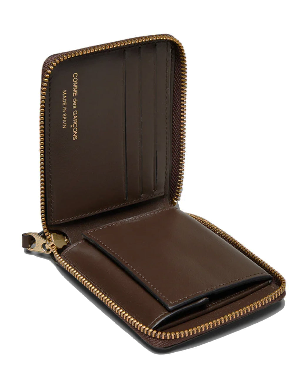 COMME DES GARÇONS WALLET-CLASSIC LEATHER FULL ZIP AROUND WALLET-SA7100 801 MARRON