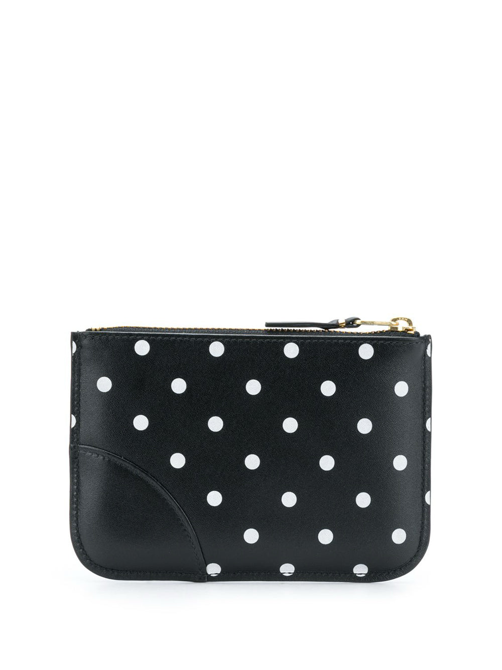 COMME DES GARÇONS WALLET-CLASSIC LEATHER ZIP POUCH POIS-SA8100PD BLACK