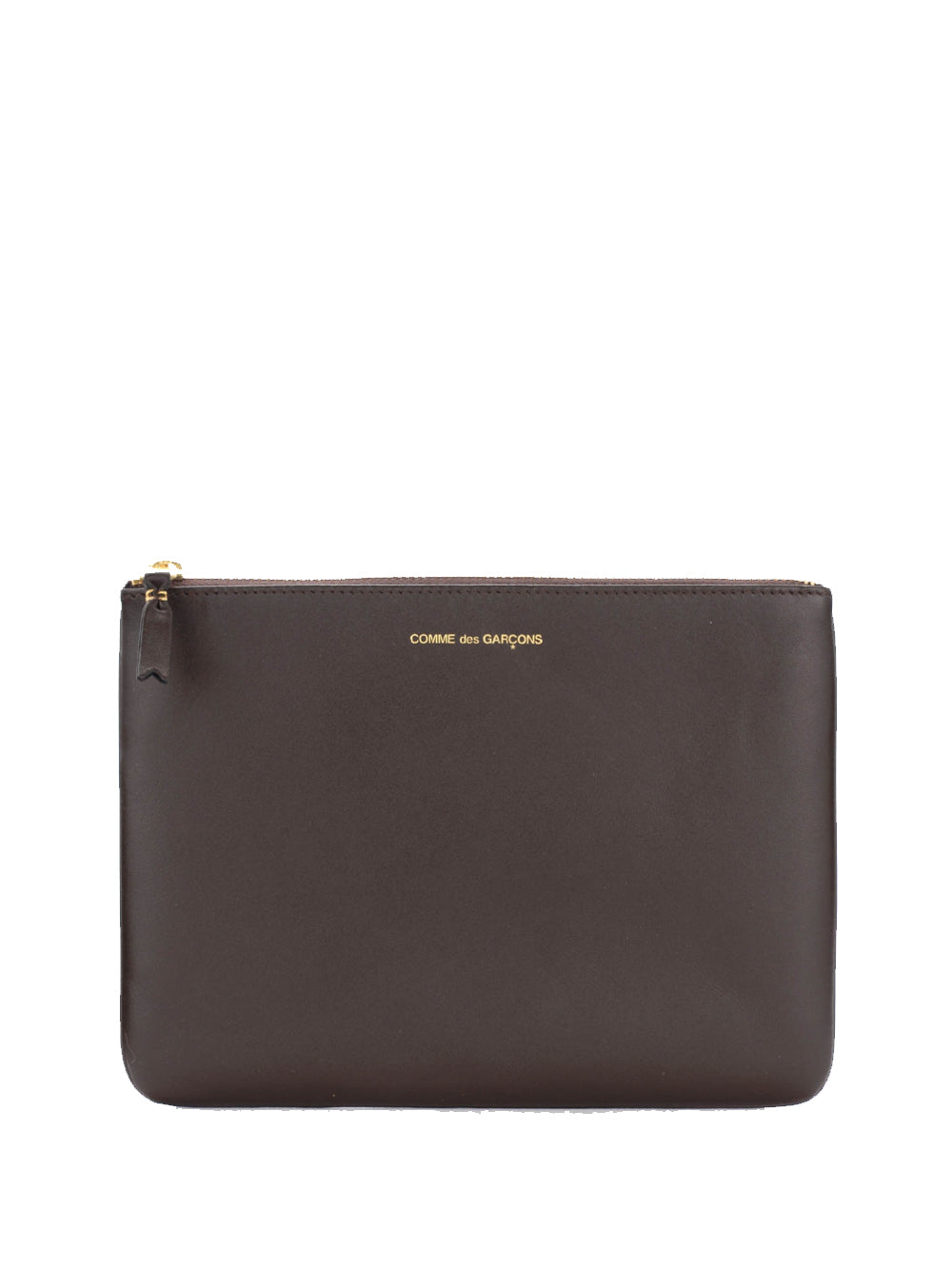 COMME DES GARÇONS WALLET-CLASSIC LEATHER ZIP POUCH-SA5100 801 MARRON