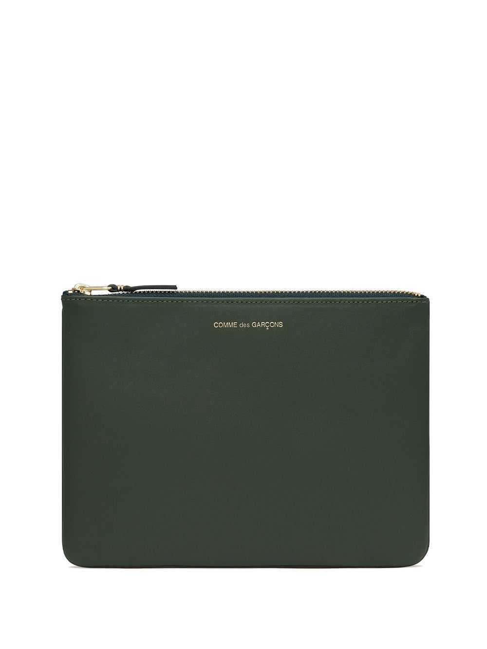 COMME DES GARÇONS WALLET-CLASSIC LEATHER ZIP POUCH-SA5100 BGRN BOTTLE GREEN
