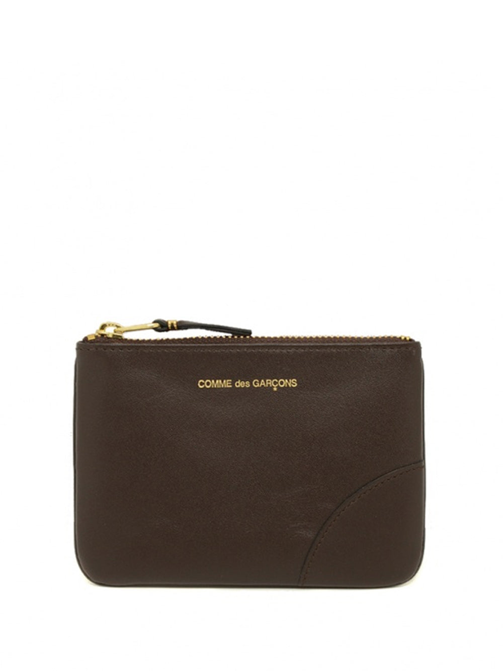 COMME DES GARÇONS WALLET-CLASSIC LEATHER ZIP POUCH-SA8100 801 MARRON