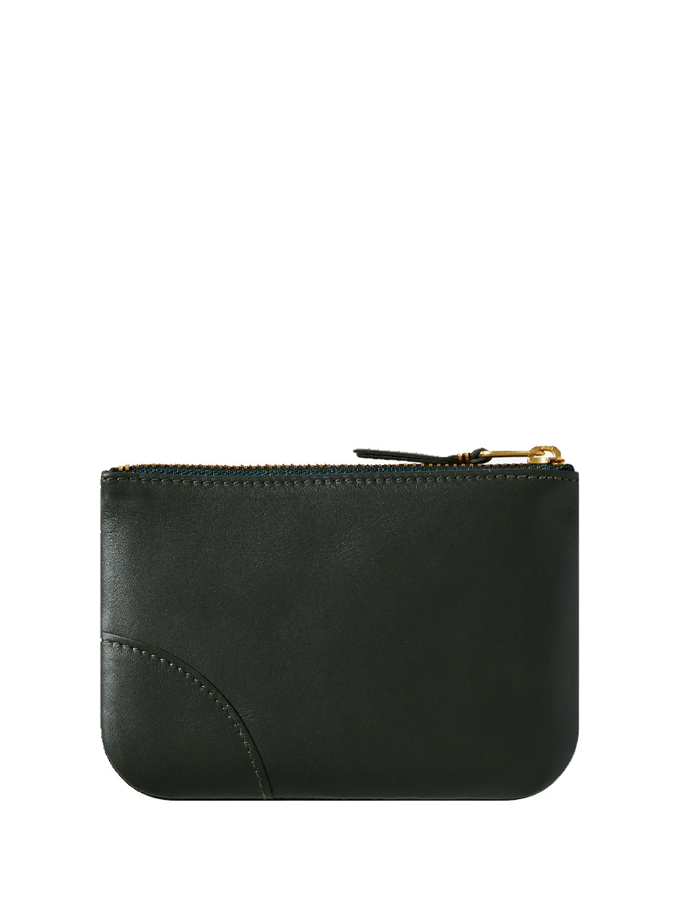 COMME DES GARÇONS WALLET-CLASSIC LEATHER ZIP POUCH-SA8100 BGRN BOTTLE GREEN