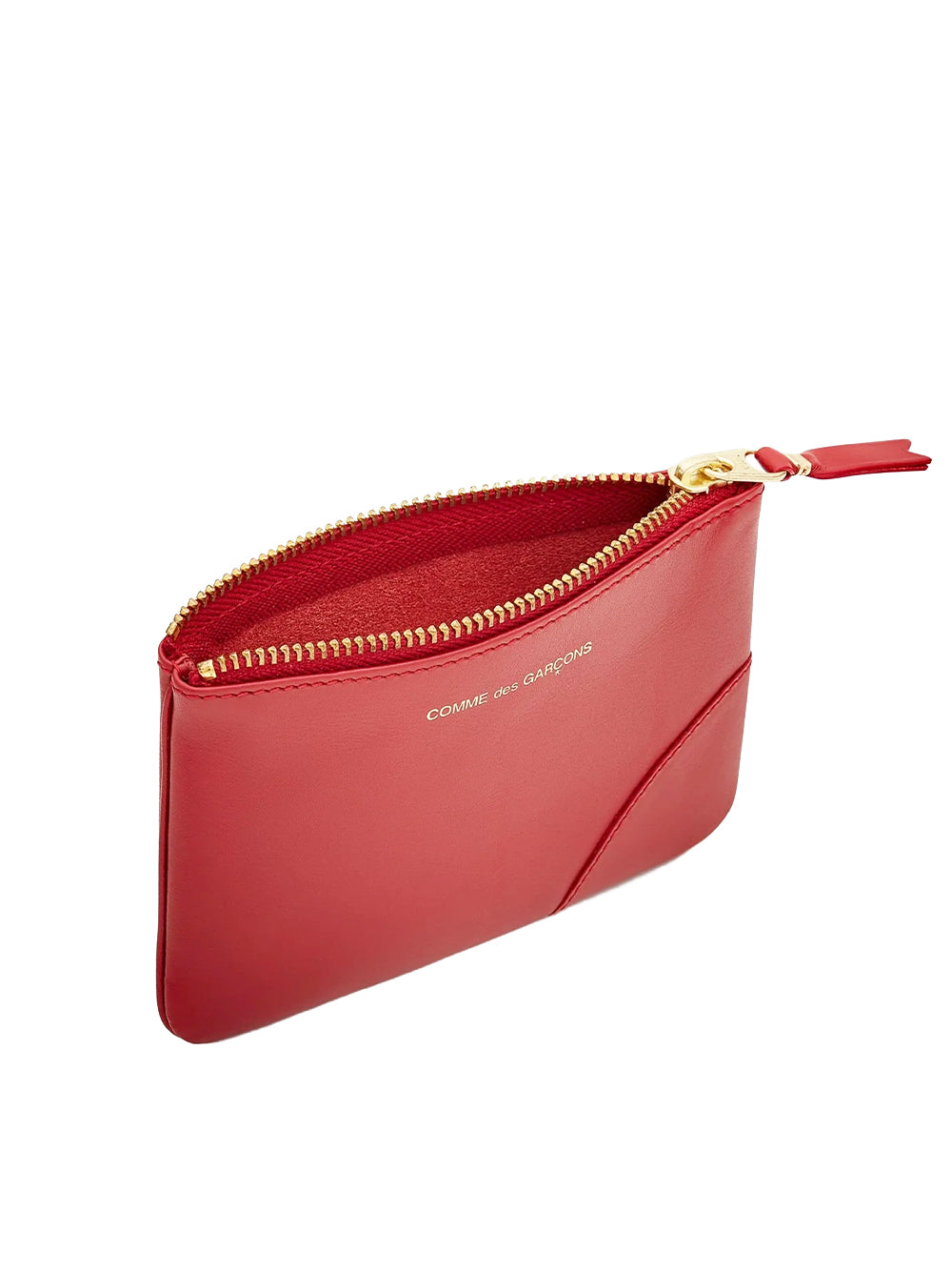 COMME DES GARÇONS WALLET-CLASSIC LEATHER ZIP POUCH-SA8100 RED