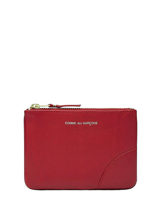 COMME DES GARÇONS WALLET-CLASSIC LEATHER ZIP POUCH-SA8100 RED