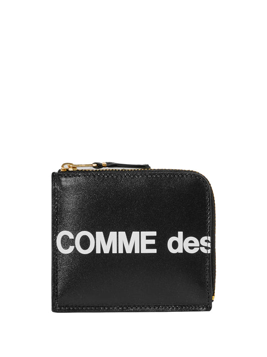 COMME DES GARÇONS WALLET-HUGE LOGO ZIP AROUND WALLET-SA3100HL 1 BLACK