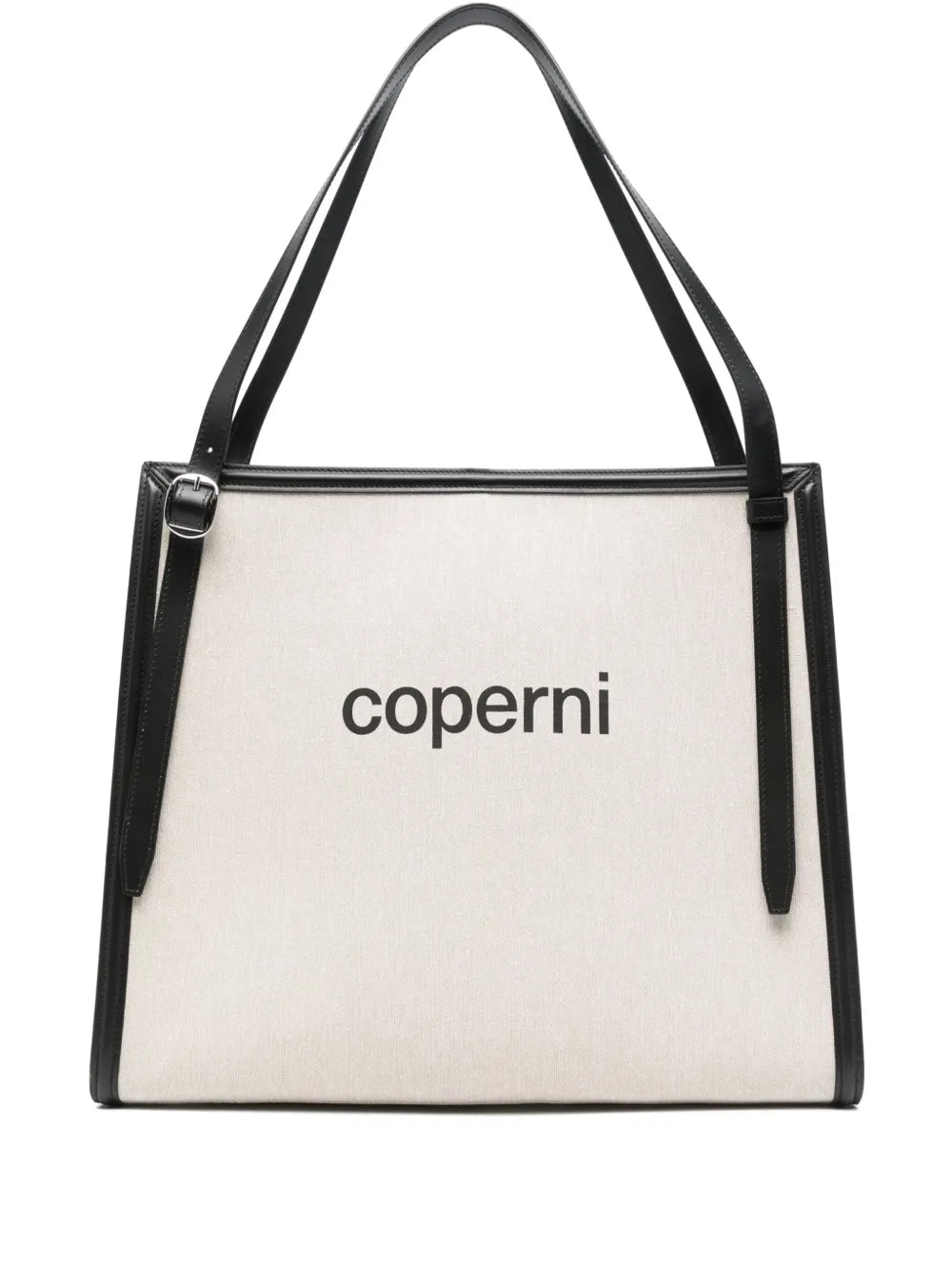 COPERNI-BRANDED CANVAS BELT TOTE BAG-COPBA77F2027 BEIGE