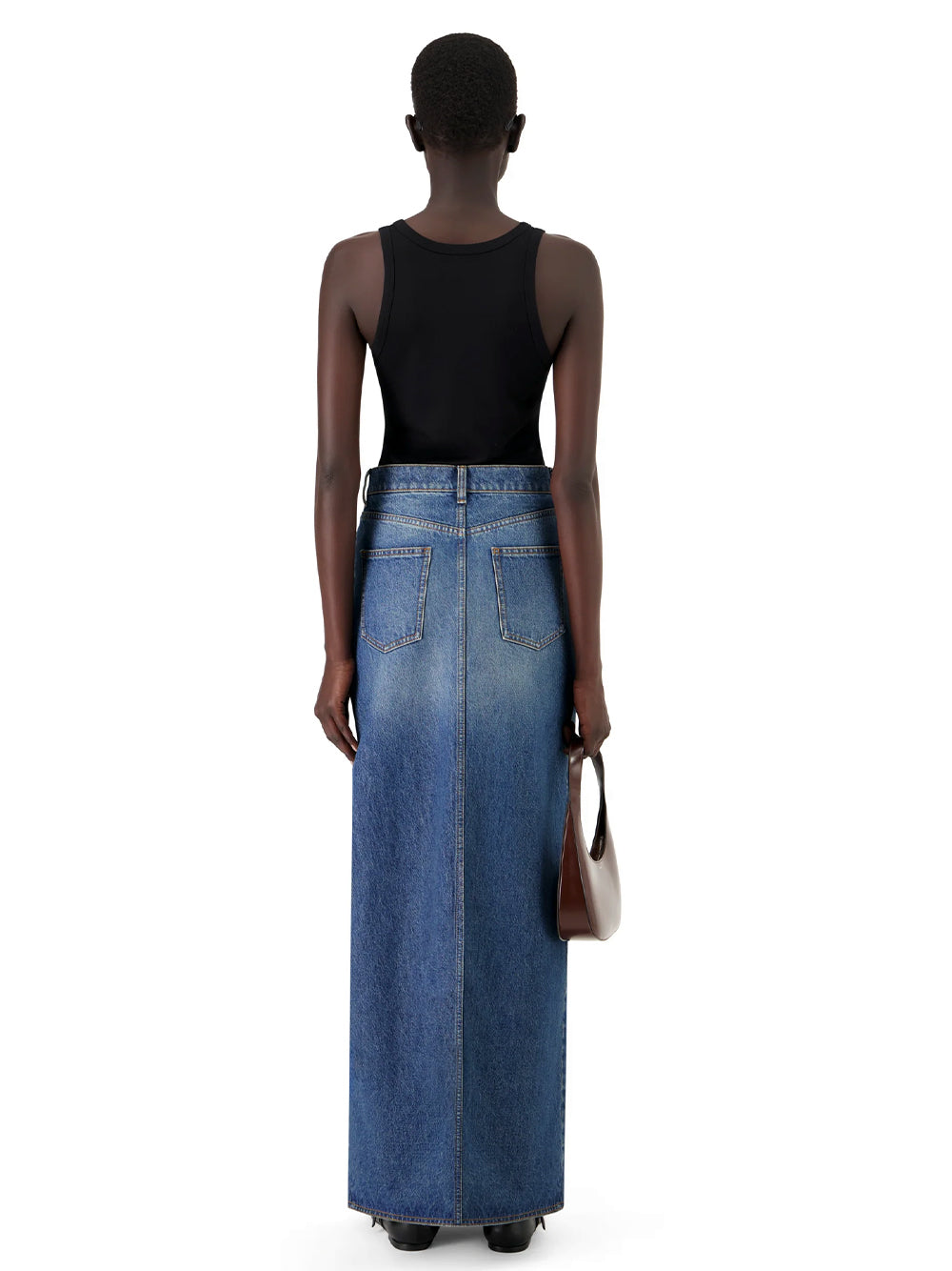 COPERNI-GARTER BELT DENIM SKIRT-COPJ101F2014 BLUE