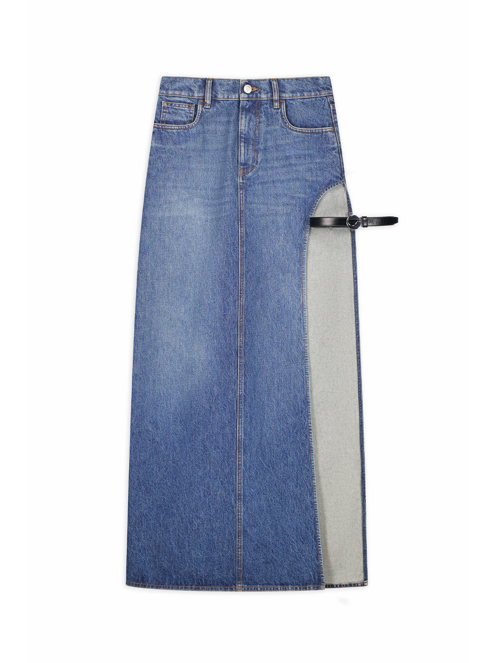 COPERNI-GARTER BELT DENIM SKIRT-COPJ101F2014 BLUE