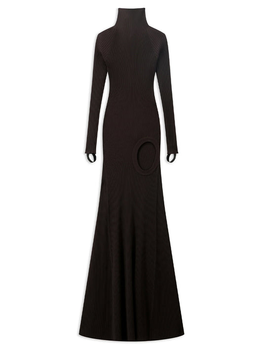 COPERNI-LEG CUT-OUT RIB GOWN-COPML155Y3011 BROWN