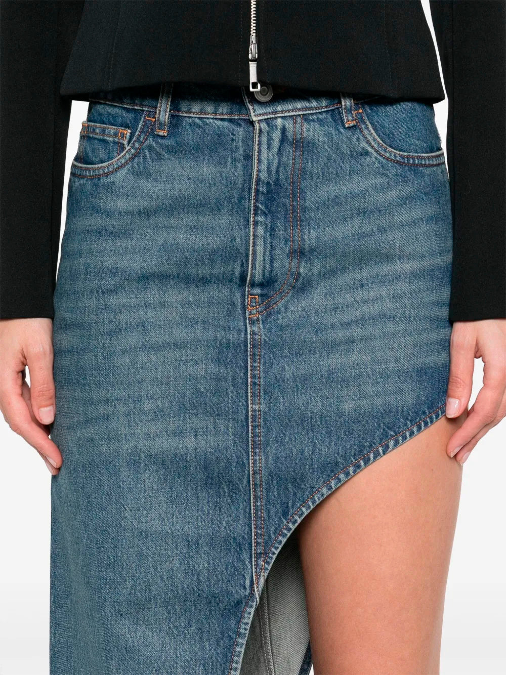 COPERNI-ONE-LEG DENIM SKIRT-COPJ84F2014 BLUE