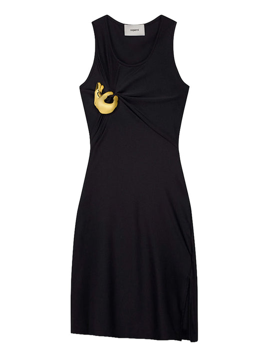 COPERNI-SINGLE SHORT EMOJI DRESS-COPR77BIS545 BLACK/GOLD