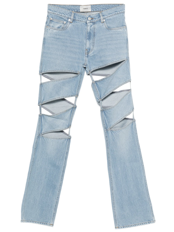 SPIRAL DENIM PANTS