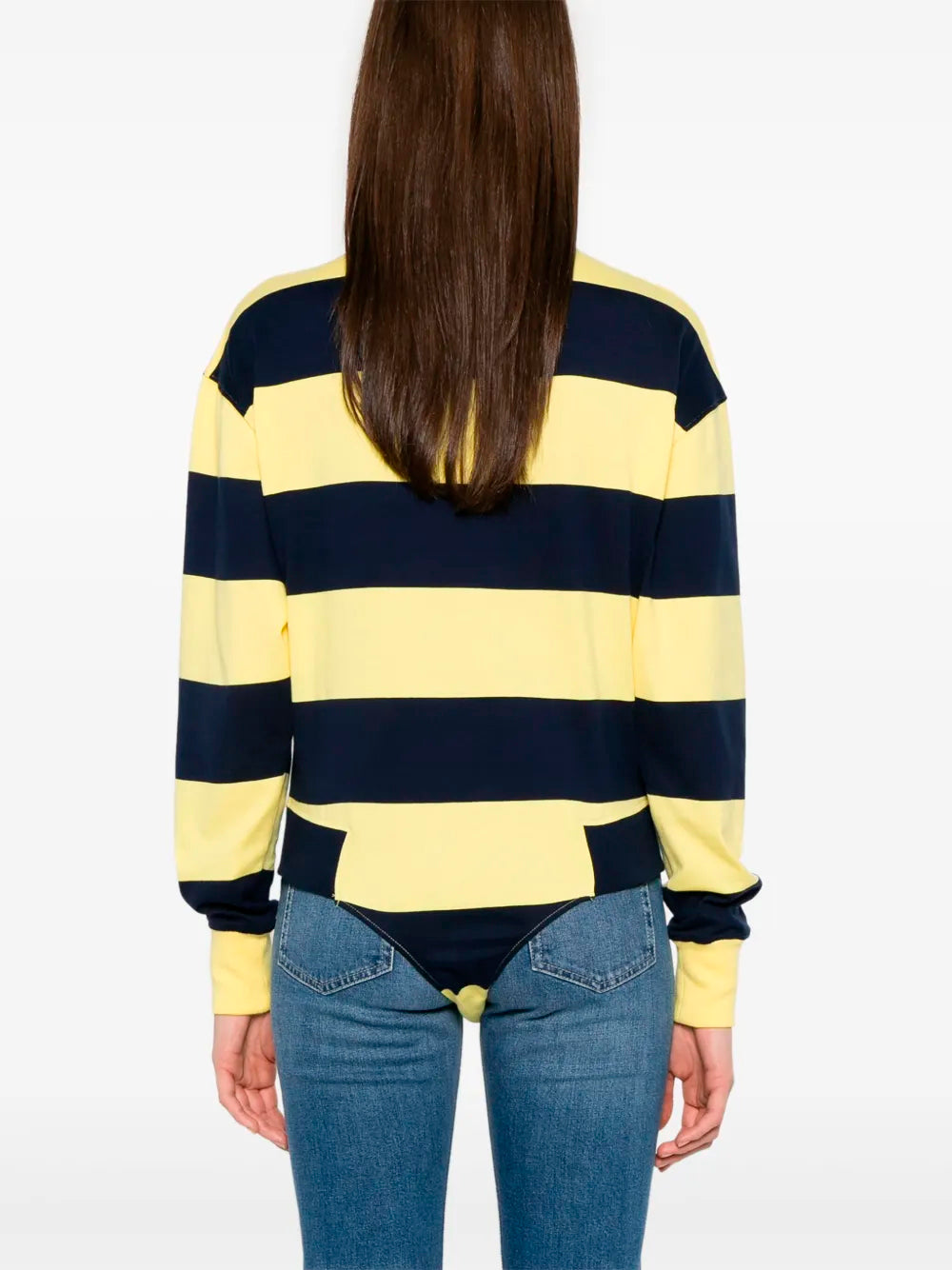 COPERNI-STRIPED LONG SLEEVE POLO BODY-COPJS116F5026 YELLOW/BLUE