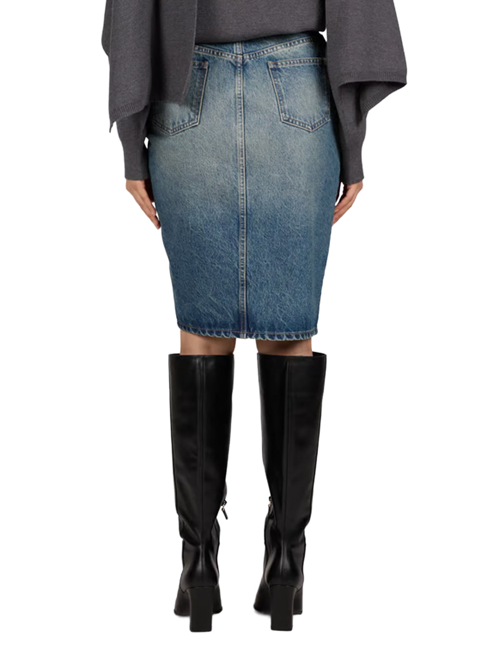 COPERNI-SUSPENDED DENIM SKIRT-COPJ152F2081 VINTAGE BLUE