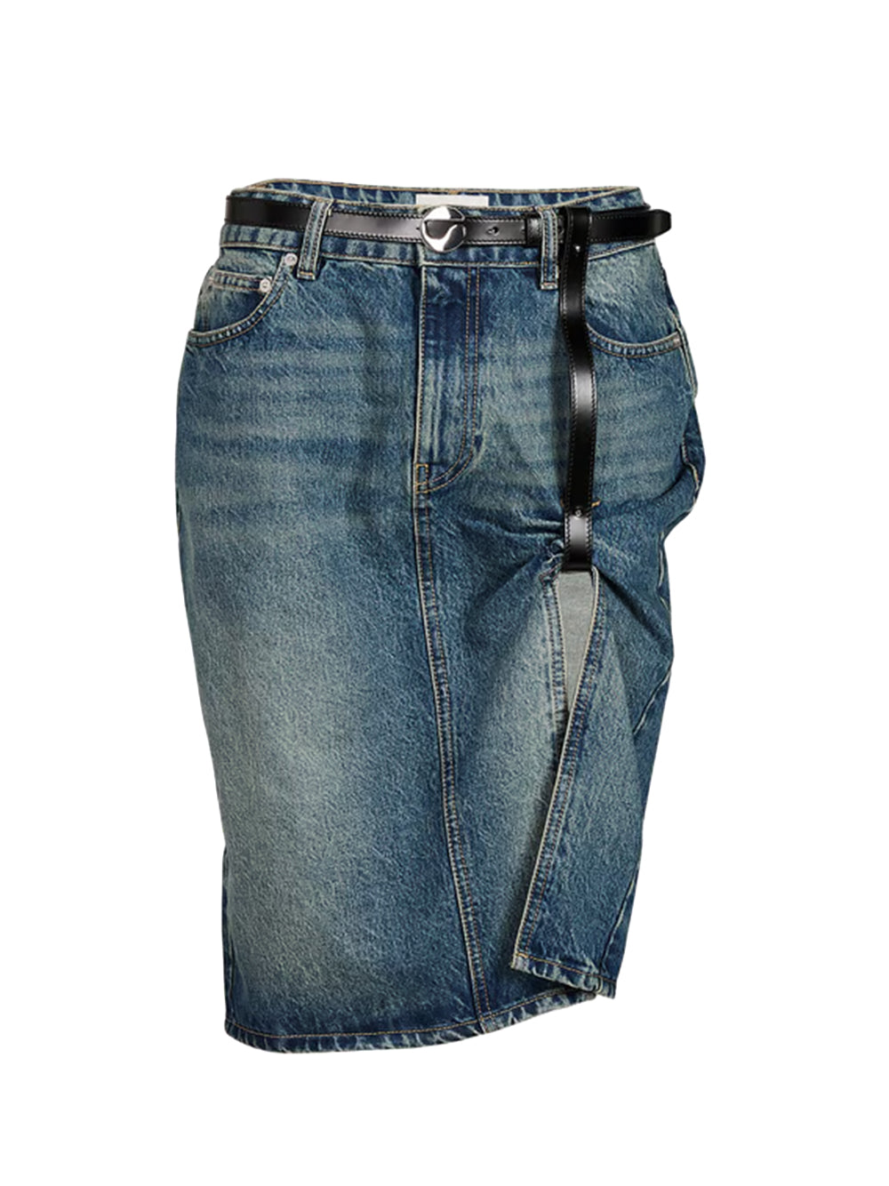 COPERNI-SUSPENDED DENIM SKIRT-COPJ152F2081 VINTAGE BLUE