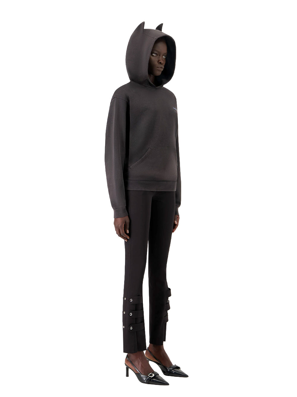 COPERNI-WASHED HORN HOODIE-COPJS15BIS523W BLACK/BLUE