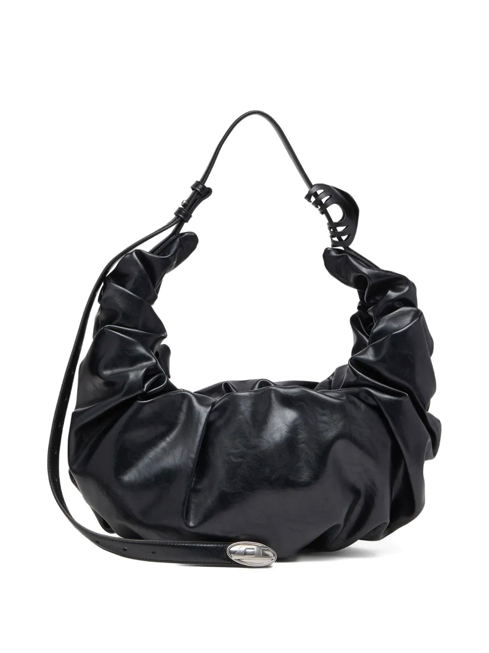 DIESEL-GRAB-D HOBO L SHOULDER BAG-X10478.P8657 T8013 BLACK