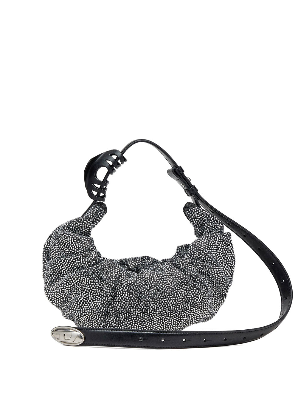 DIESEL-GRAB-D HOBO S SHOULDER BAG-X10479.P8641 T8013 BLACK
