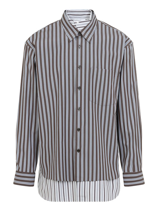 DRIES VAN NOTEN-CAMBER 4023 M.W.SHIRT-020723.4023 703 BROWN