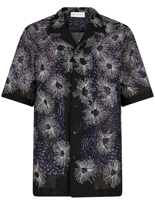 DRIES VAN NOTEN-CARLTONE EMB 1162 M.W.SHIRT-020748.1162.509 509 NAVY