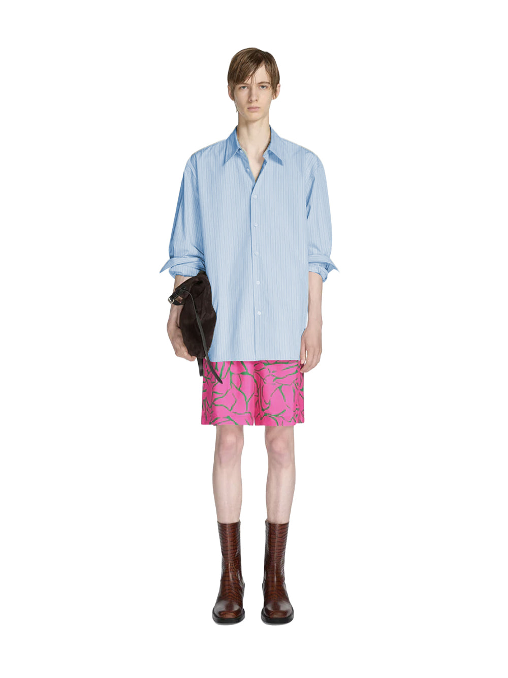 DRIES VAN NOTEN-CROOM 3021 M.W.SHIRT-020732.3021 514 LIGHT BLUE